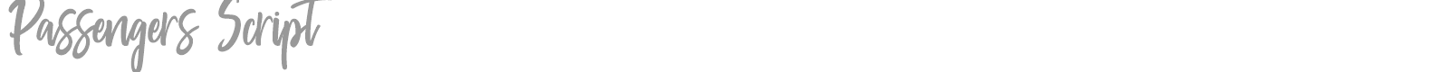 Passengers Script font preview